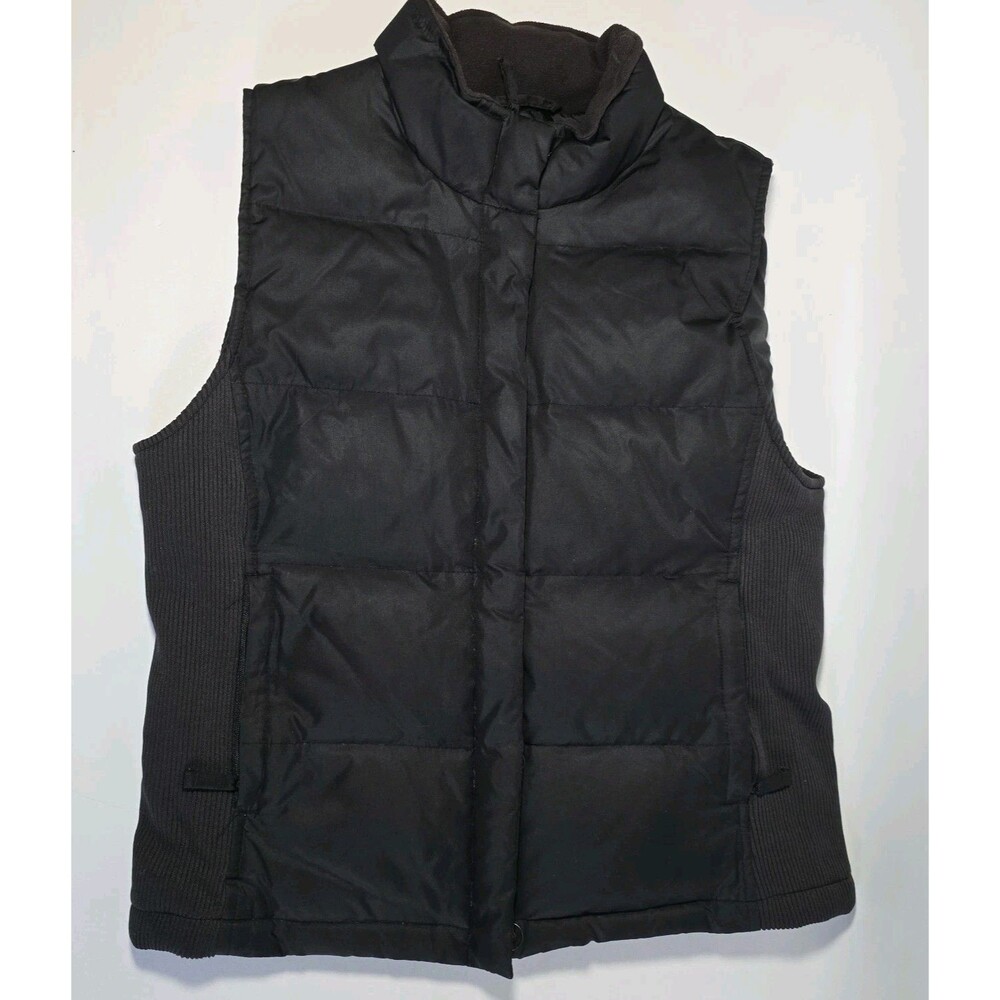GAP Womens Vest Medium Black Down Puffer Sleeveless Quilted Casual Winter Coat